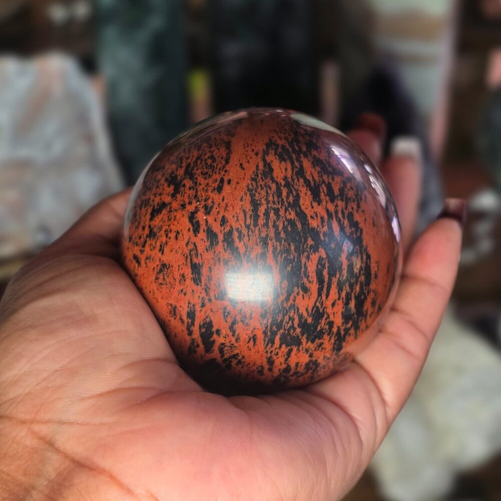 Mahogany Obsidian Sphere